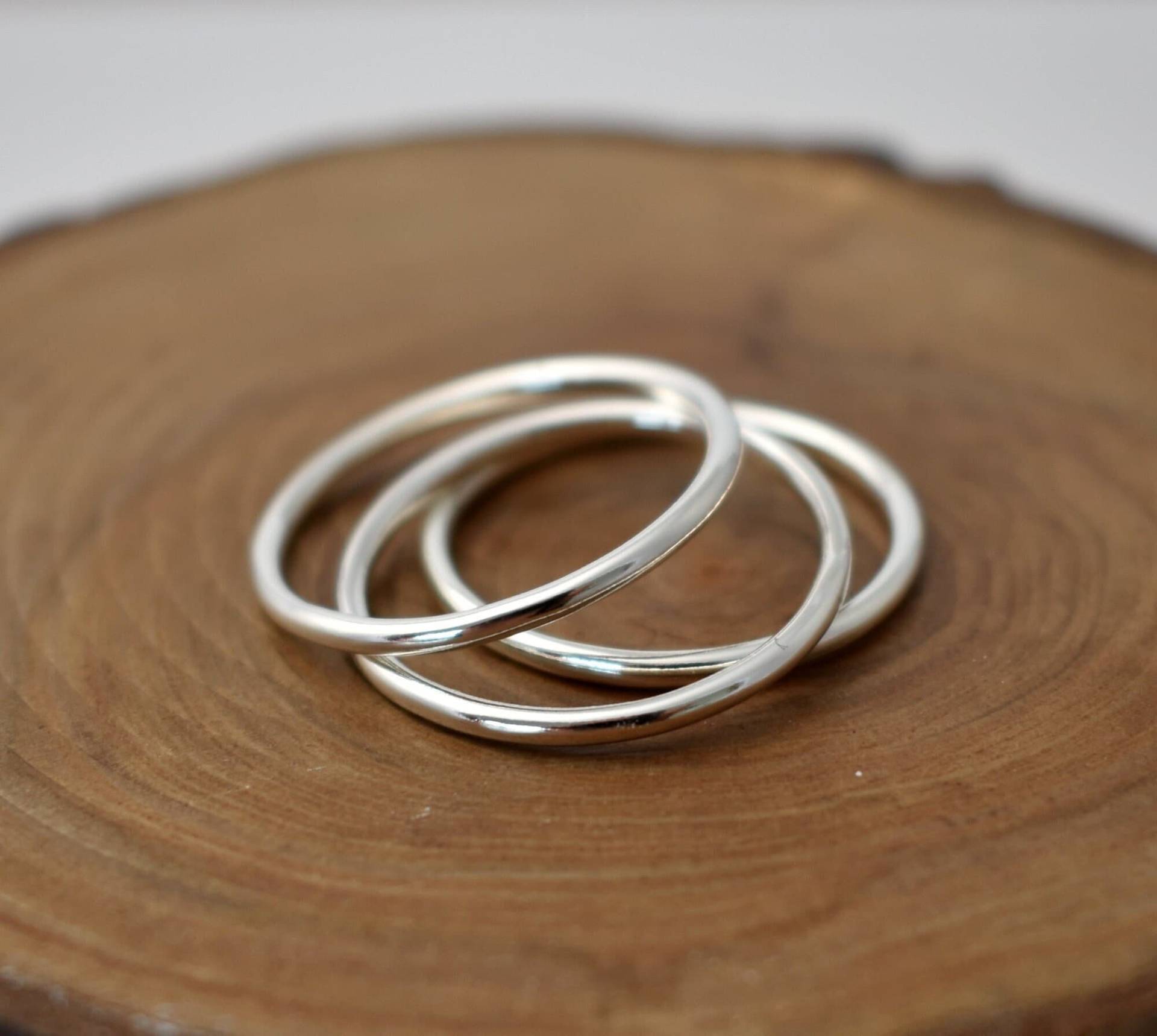 Stapelring Aus Recyceltem Sterling Silber - Schlichter Polierter Silberring Dünner Minimal Modern Geschenk von Scape