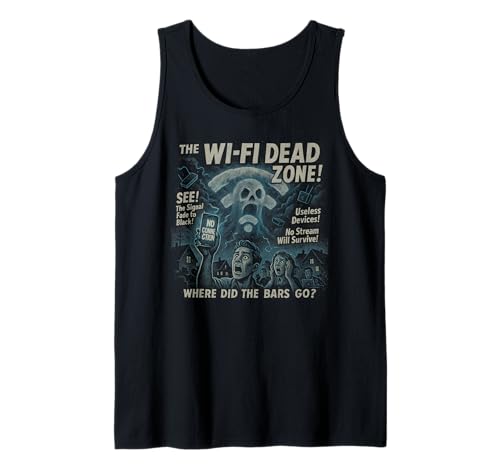 Slow Wi-Fi Zone Filmposter Vintage Halloween Tank Top von Scareathon Old Time Halloween Merch