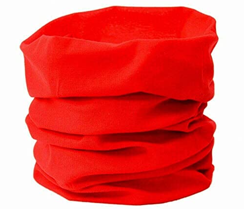 Unisex Nahtlose multifunktionale Kopfbedeckung Bandana Schal - Elastic Tube Magic Stirnband Gamasche Sturmhaube Snood Gesichtsmaske UV Residence (rot) von Scarf Shack
