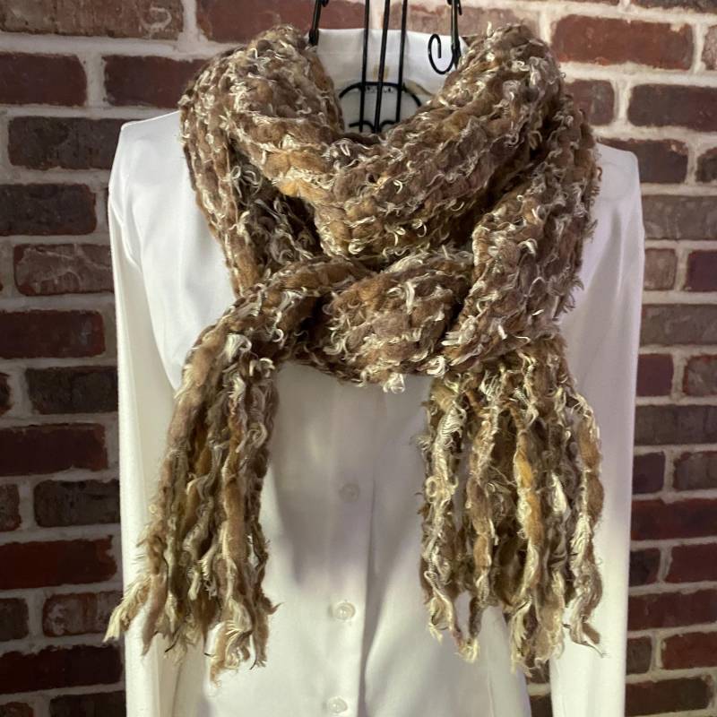 Grobstrick Gewebter Kunstpelz Schal, Rustikaler Strick Wrap, Weicher Boa Stil Grobstrick Gewebter Kunstpelz Schal, Rustikaler Strick Wrap, Weicher Boa Stil von ScarfSherpa