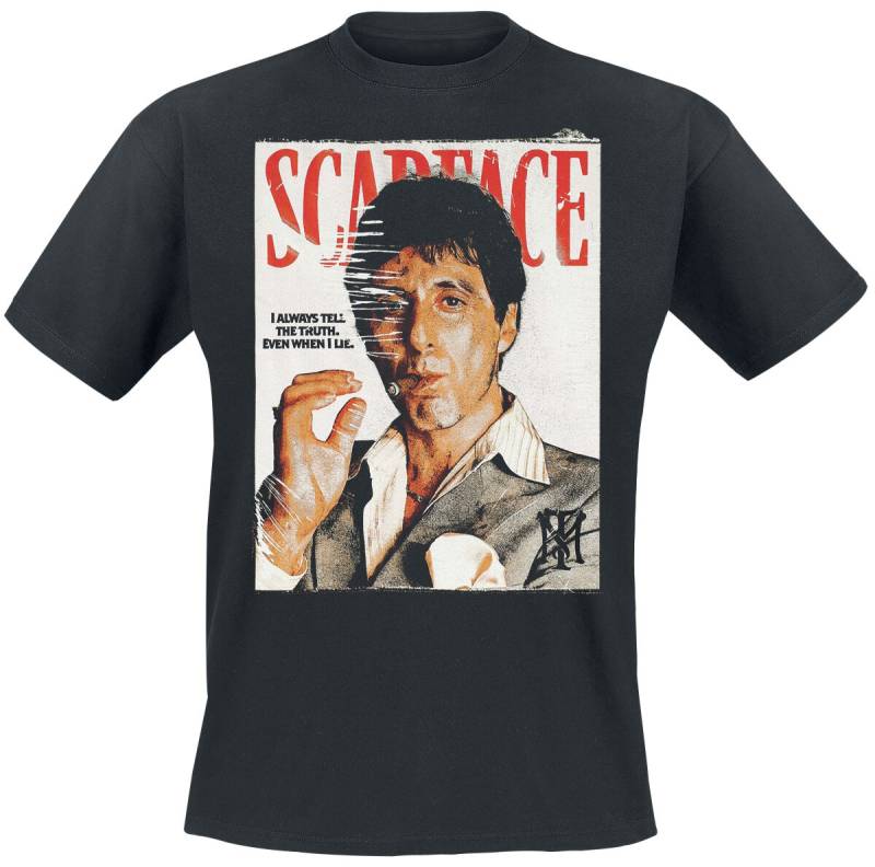 Scarface T-Shirt - Magazine Cover - Oversize - S bis XXL - für Männer - Größe M - schwarz  - Lizenzierter Fanartikel von Scarface