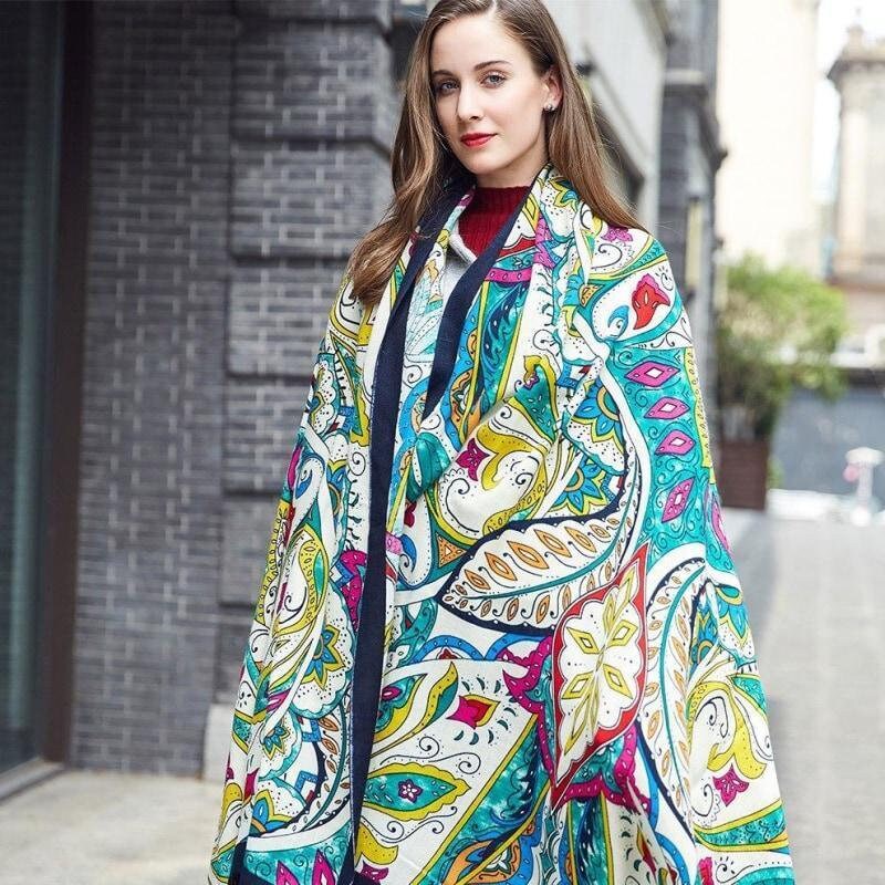 Hand Gezeichnet Paisley Wolle Schal Hand Gezeichnet Paisley Wolle Schal von ScarflingsBrand