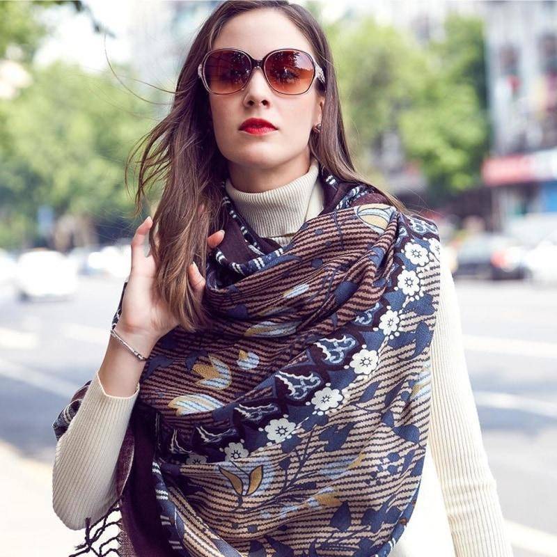 Ocker Boho Wolle Schal Ocker Boho Wolle Schal von ScarflingsBrand