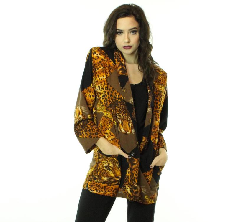 90Er Jahre Leopard Blazer Medium M von ScarletFury