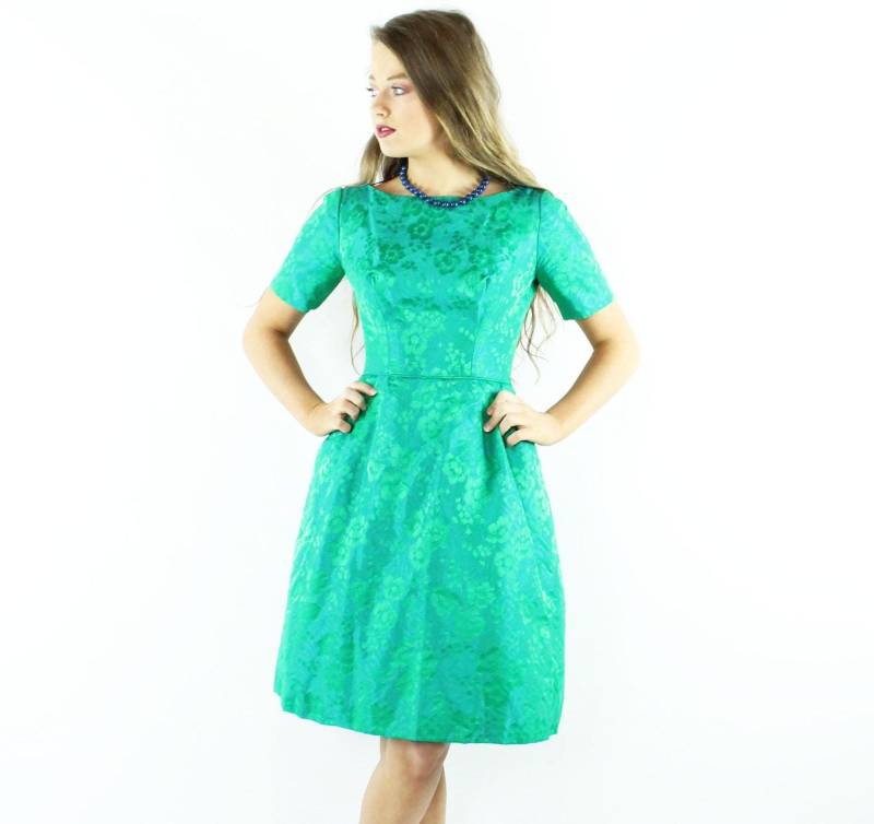 Grünes Brokat-Abendkleid X-Small Xs von ScarletFury