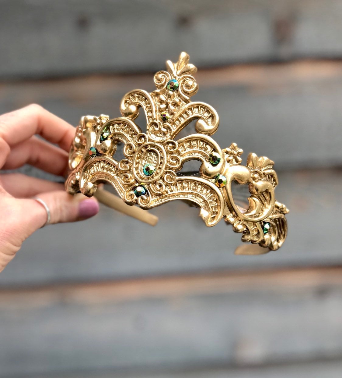 Gold Tiara, Goldene Krone, Königin Krone Kopfstück, Stirnband, Prinzessin Prom Quinceanera Krone Gold Tiara, Goldene Krone, Königin Krone Kopfstück, Stirnband, Prinzessin Prom Quinceanera Krone von ScarletHarlow