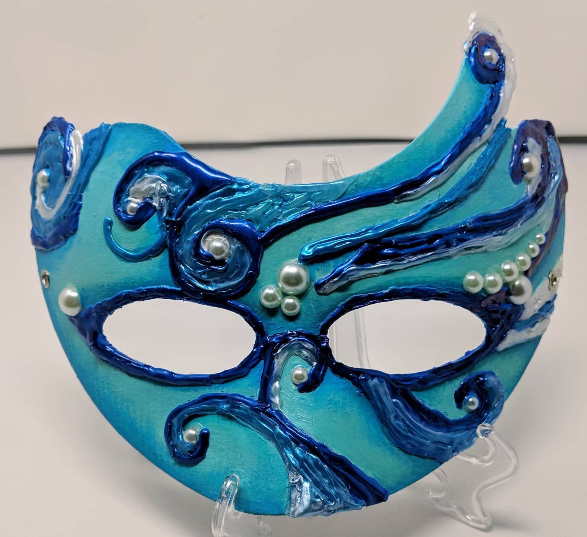 Verkauf Maske - Waves | Dunkle Blautöne von ScarletsModsandMasks