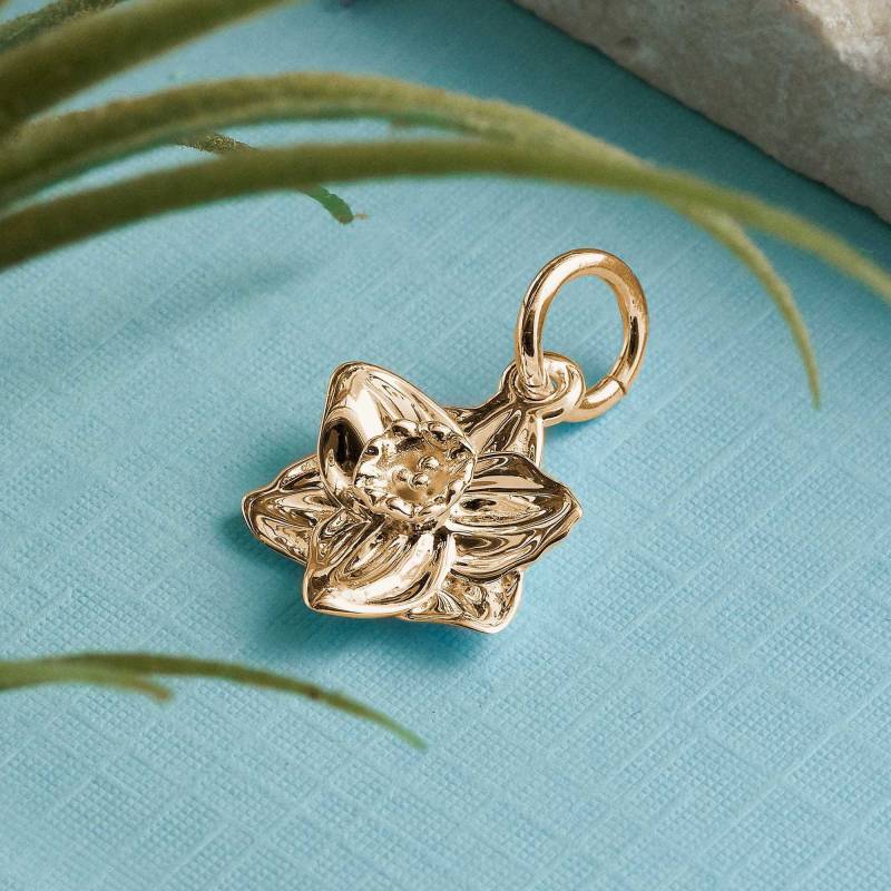 Gold Vermeil Narzisse Anhänger Sterling Silber März Geburt Blumen Halskette von ScarlettJewellery