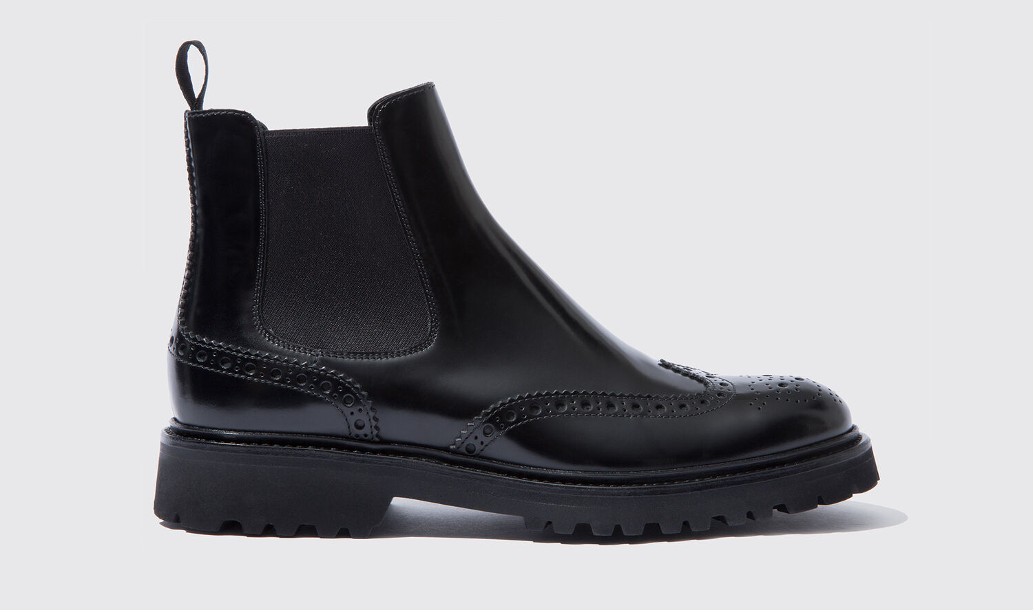 Scarosso Chelsea Boots Poppy Black poliertes Kalbsleder von Scarosso