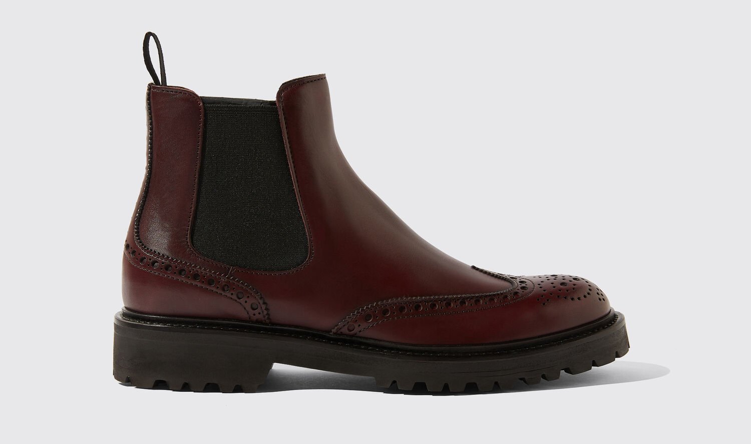 Scarosso Chelsea Boots Poppy Burgundy Kalbsleder von Scarosso