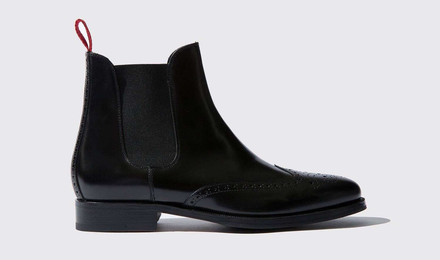 Scarosso Chelsea Boots Dario Nero poliertes Kalbsleder von Scarosso