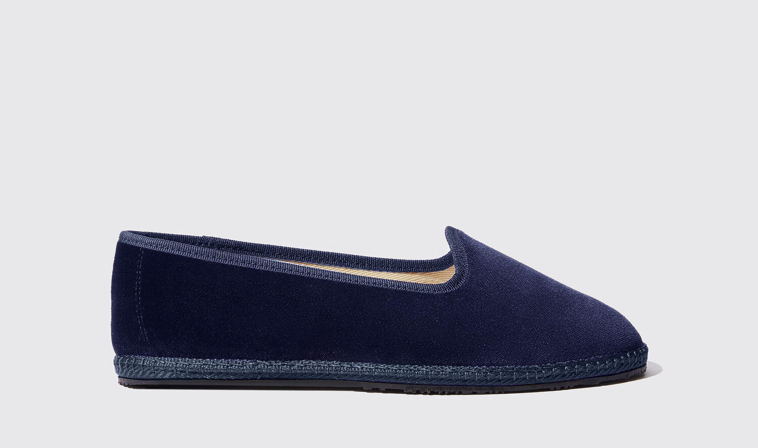 Scarosso Slippers Valentina Blu Velluto Samt von Scarosso