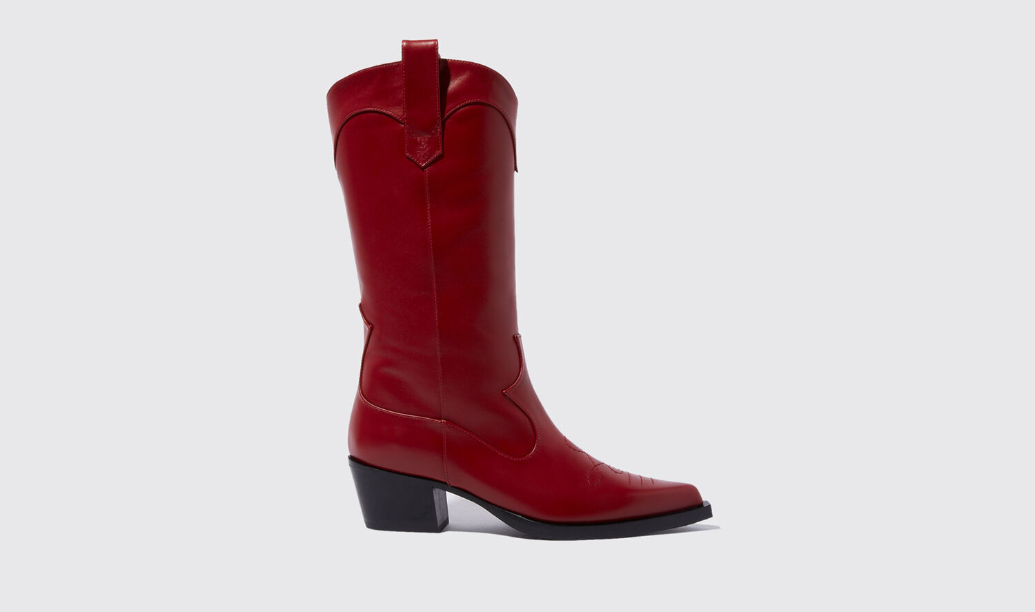 Scarosso Stiefel Dolly Rot Kalbsleder von Scarosso