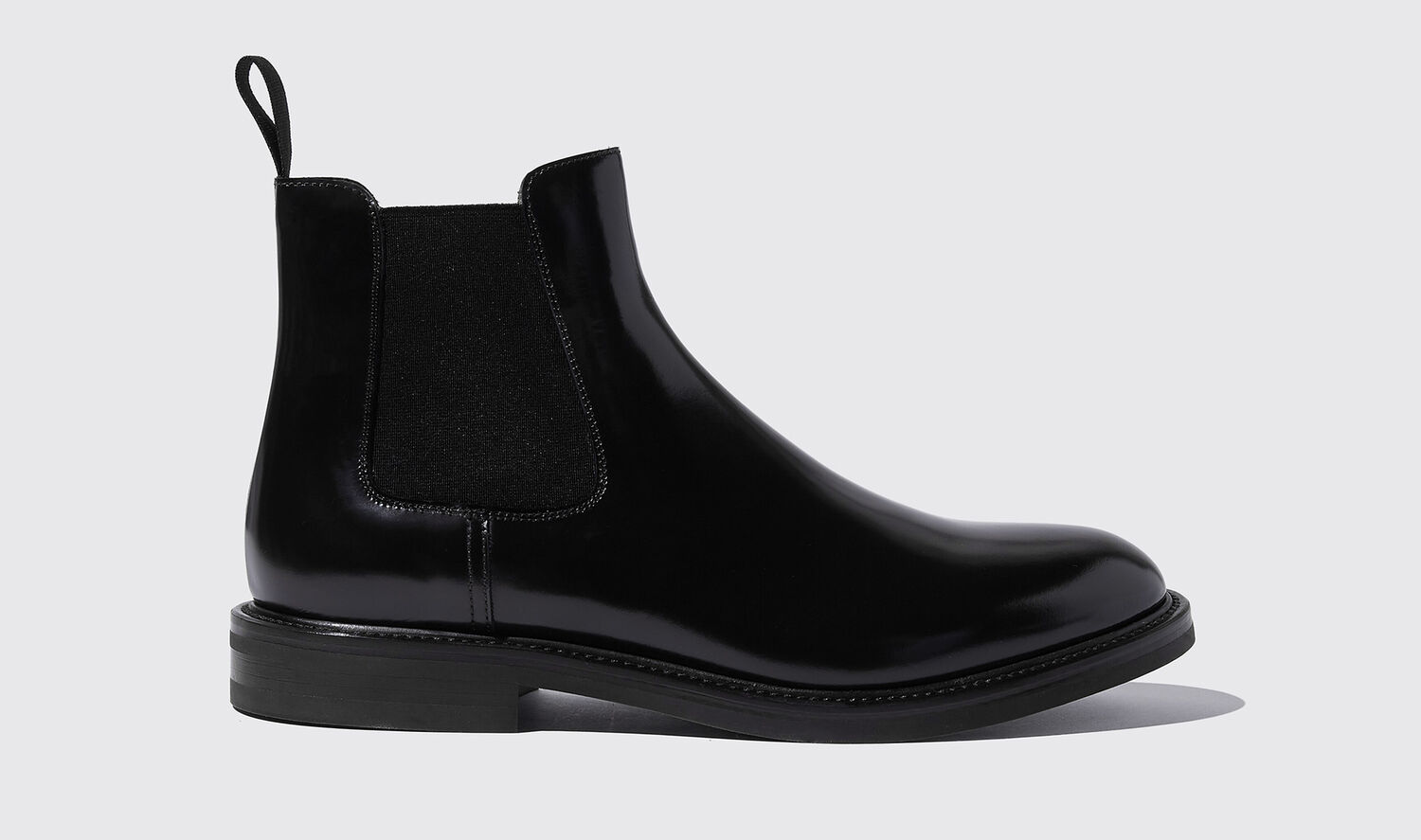 Scarosso Chelsea Boots Eric Black Bright Poliertes Kalbsleder von Scarosso