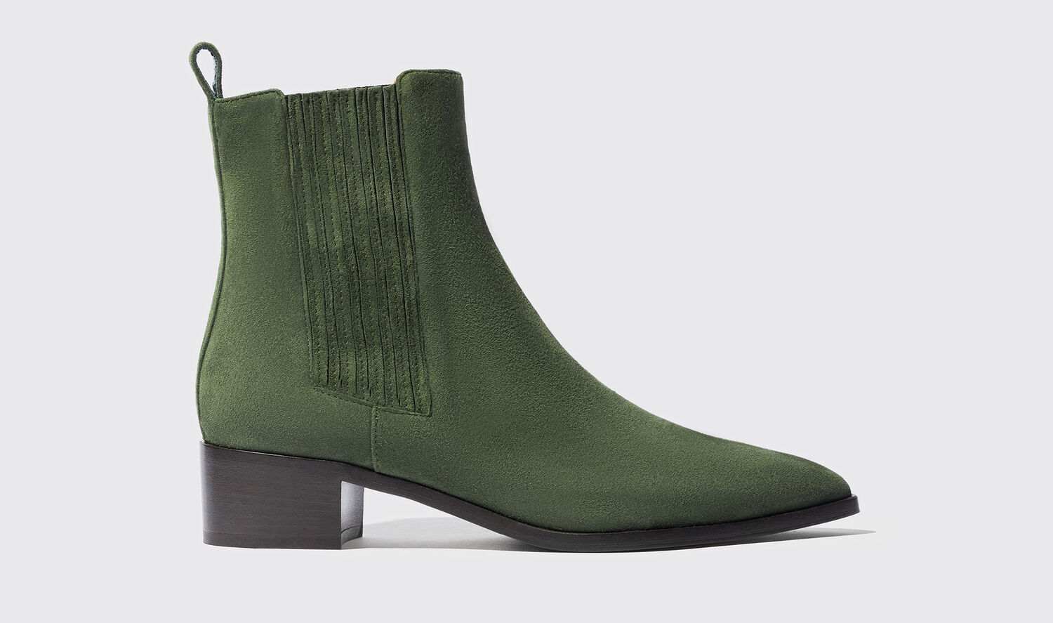 Scarosso Chelsea Boots Olivia Grünes Veloursleder Veloursleder von Scarosso