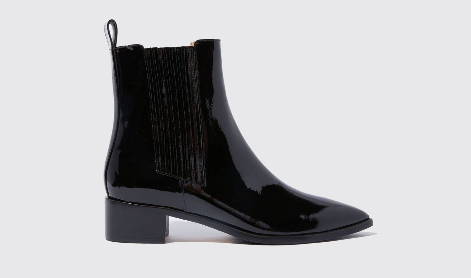 Scarosso Chelsea Boots Olivia Schwarzer Lack Lackleder von Scarosso