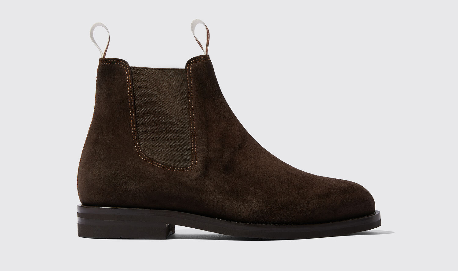 Scarosso Chelsea Boots William III Brown Suede Suede Leather von Scarosso