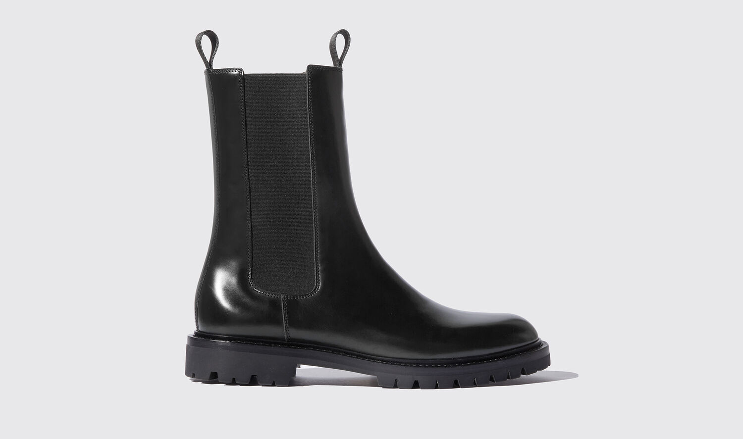 Scarosso Chelsea Boots Wooster Black Poliertes Kalbsleder von Scarosso