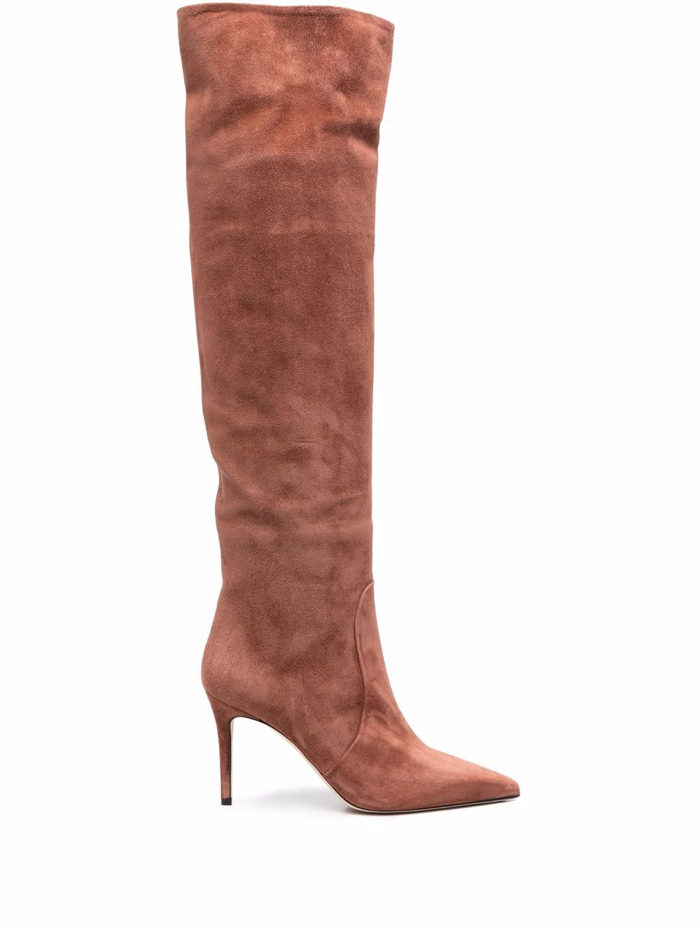 Scarosso Kniehohe Wildlederstiefel - Rosa von Scarosso