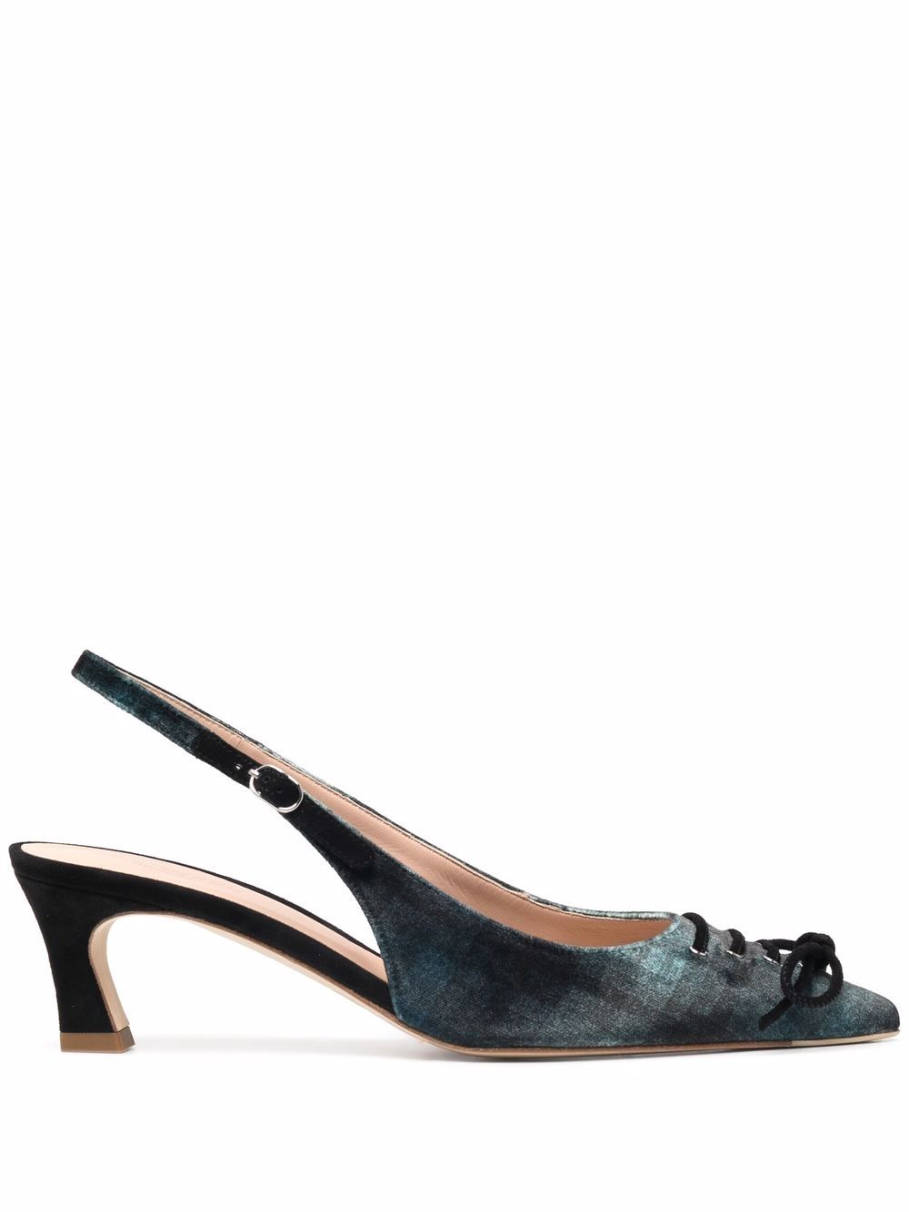 Scarosso Livv Pumps mit Schottenkaro 55mm - Blau von Scarosso