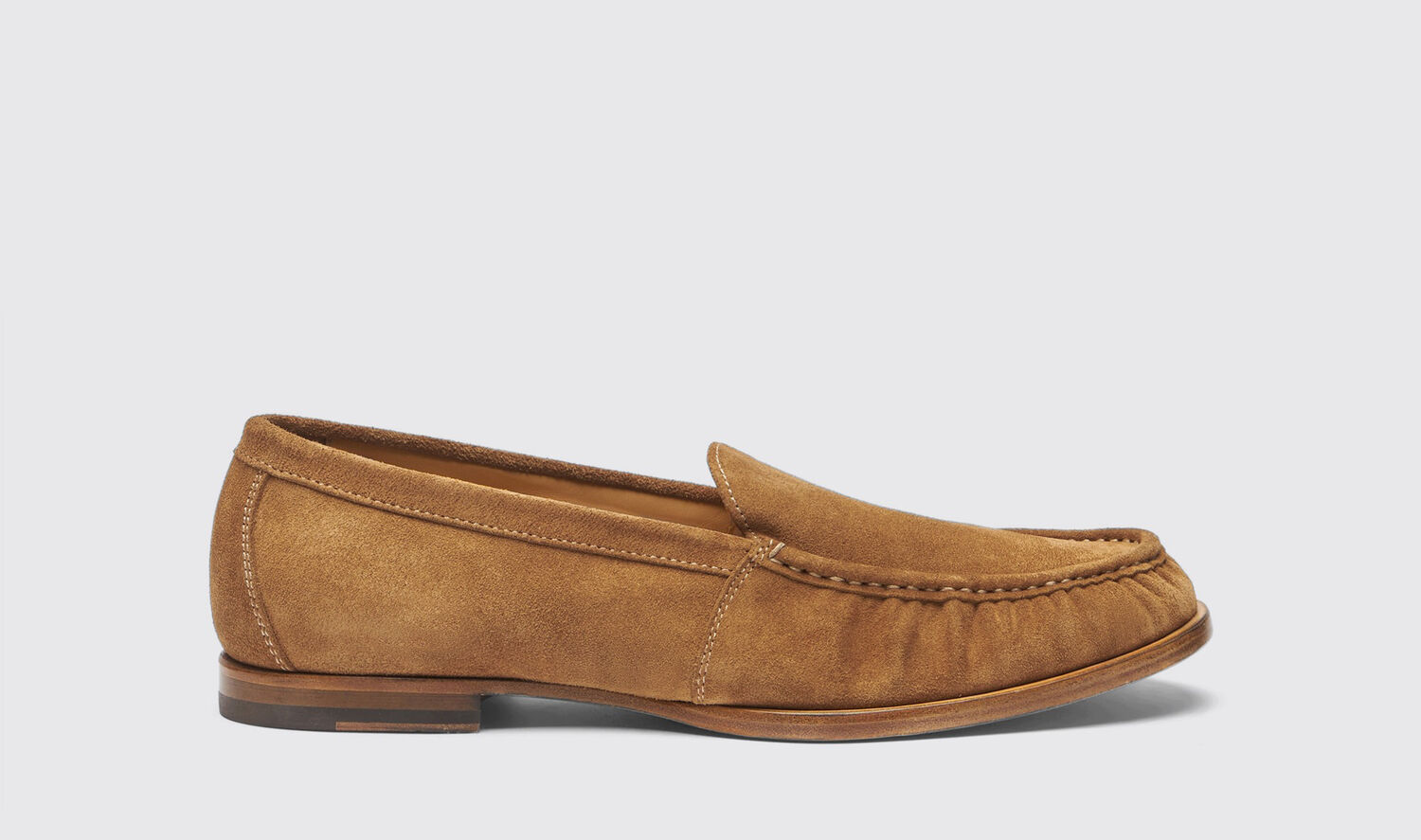 Scarosso Loafers Alain Hellbraun Veloursleder Kalbsleder von Scarosso