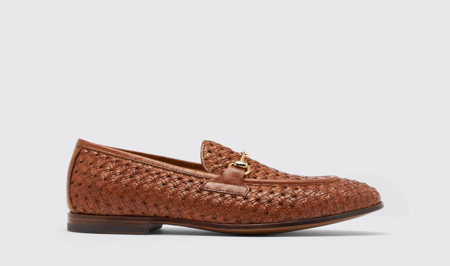 Scarosso Loafers Alessandro Cognac Flechtoptik Kalbsleder von Scarosso