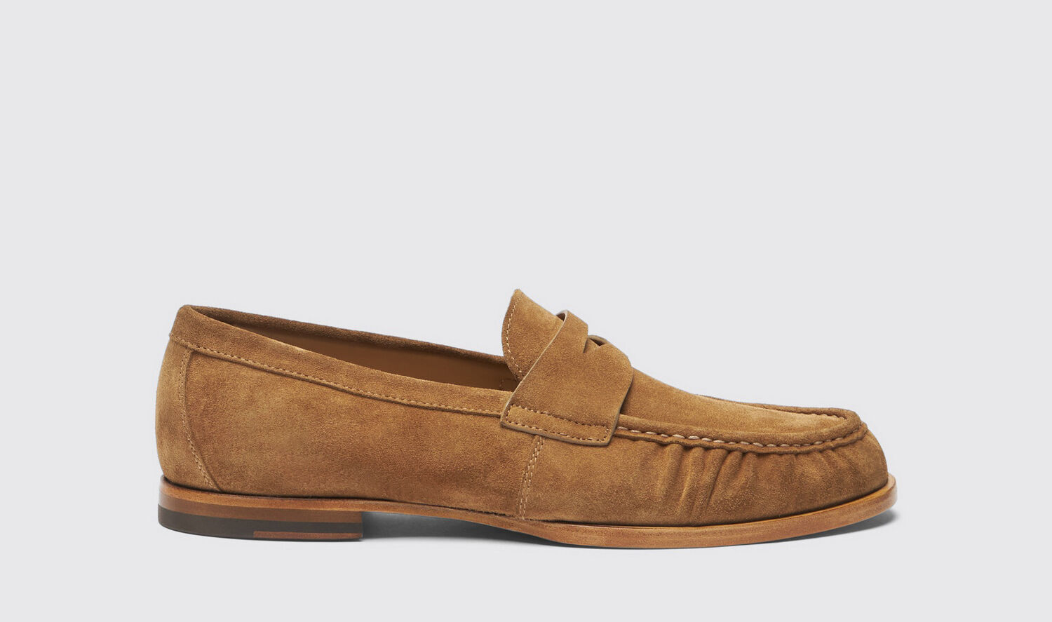 Scarosso Loafers Fred Hellbraun Veloursleder Kalbsleder von Scarosso