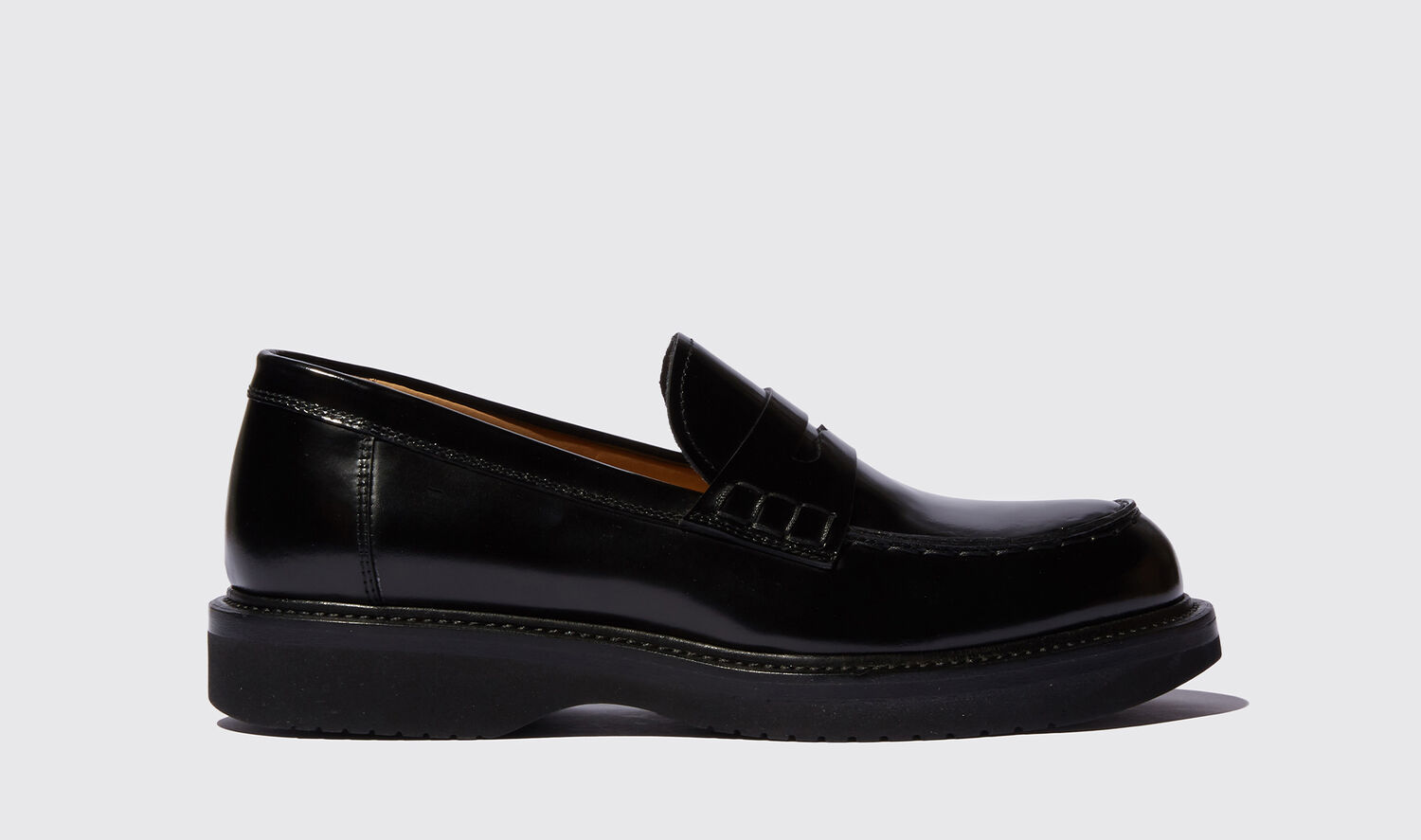 Scarosso Loafers Michelle Black Bright Gebürstetes Kalbsleder von Scarosso