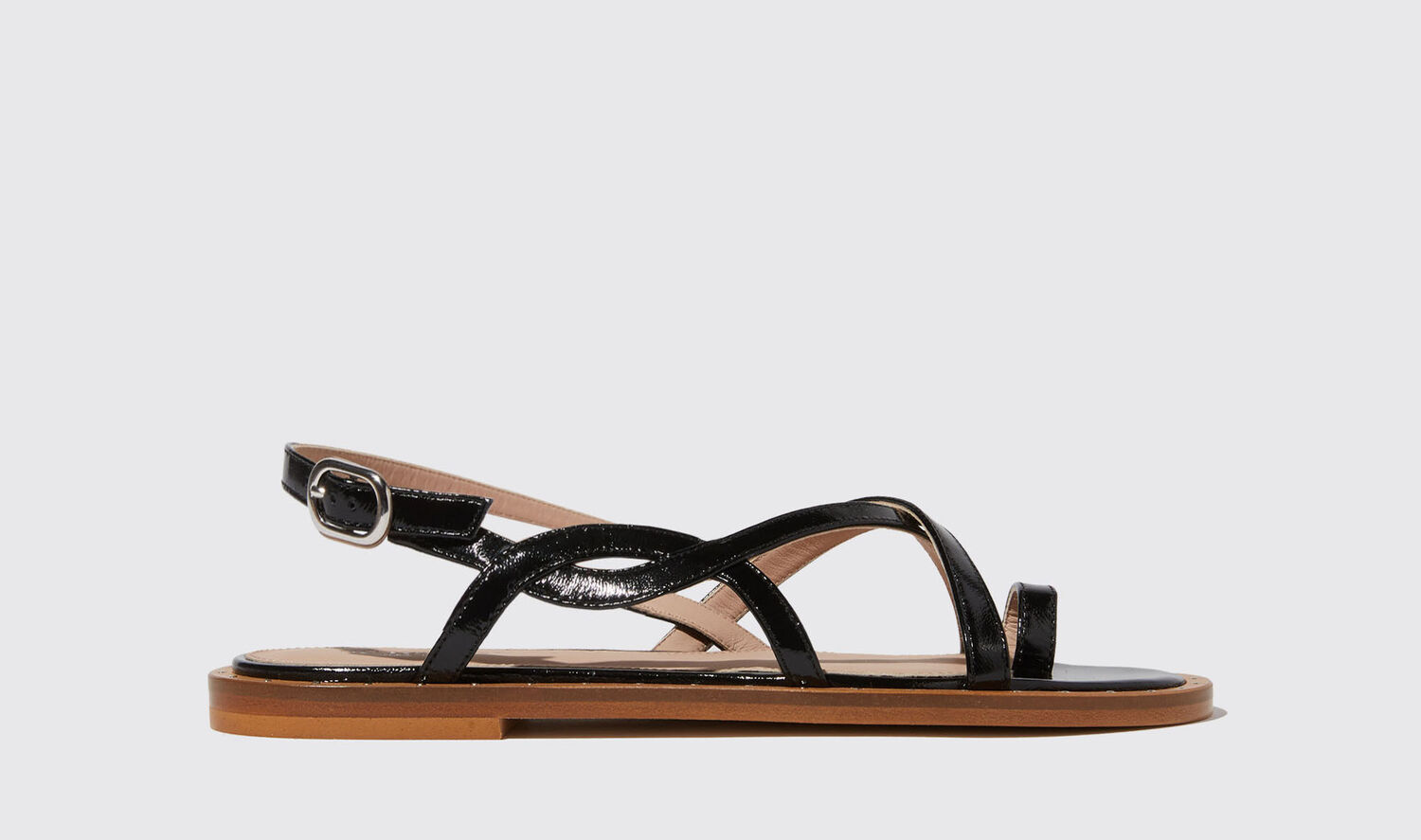 Scarosso Sandalen Carol Black Patent Lackleder von Scarosso