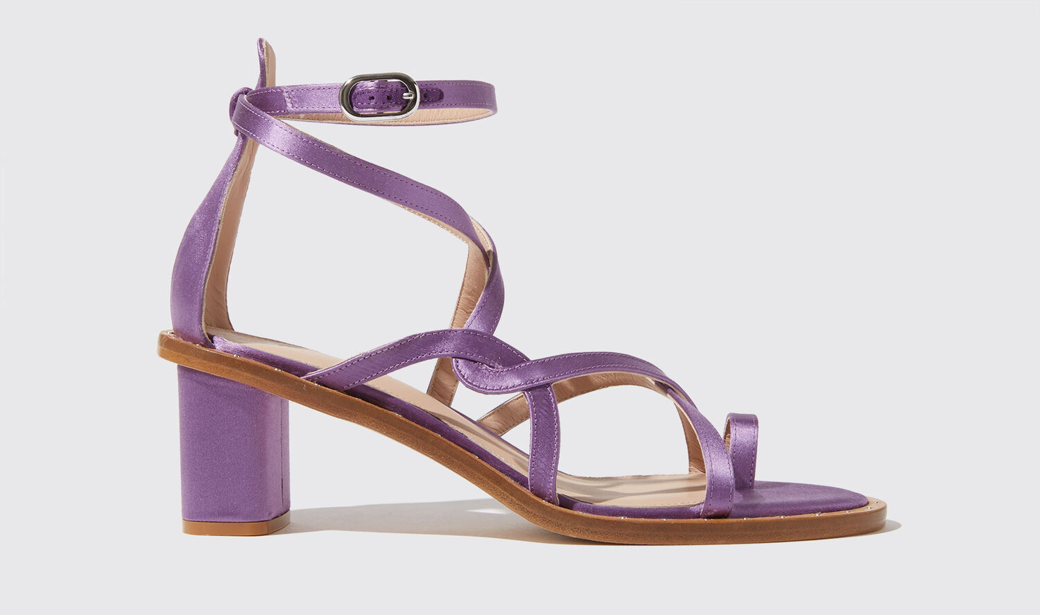 Scarosso Sandalen Patty Violet Silk Satin von Scarosso