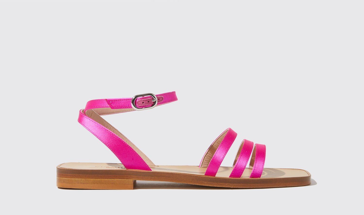 Scarosso Sandalen Sarah Fuchsia Silk Satin von Scarosso