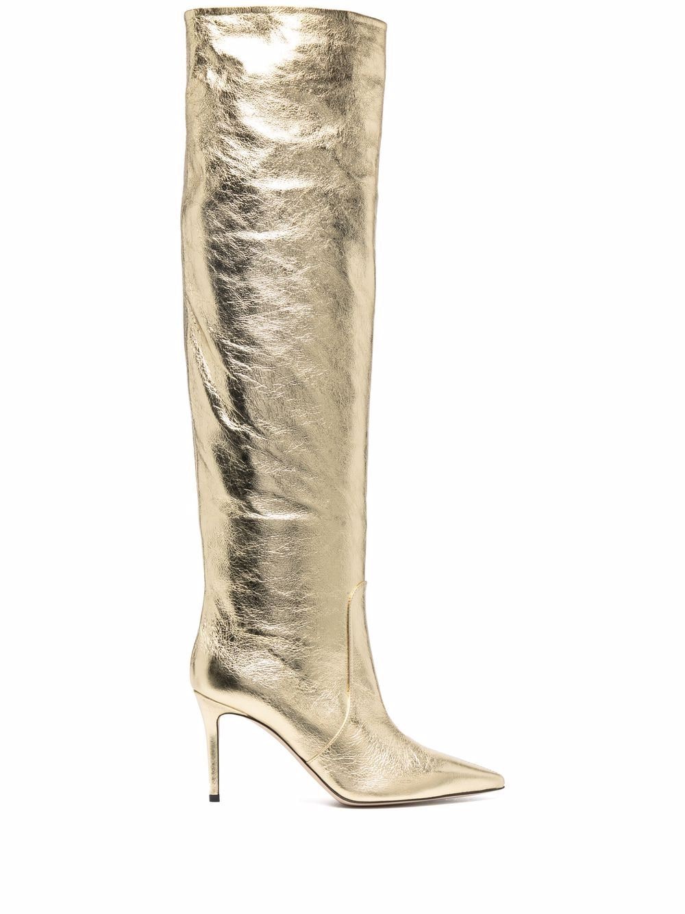 Scarosso Stiefel im Metallic-Look - Gelb von Scarosso