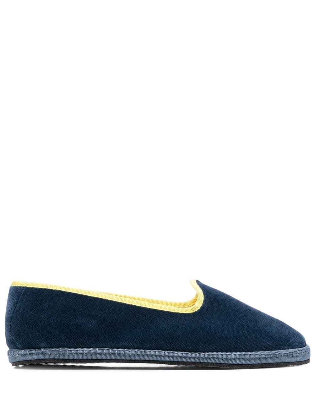 Scarosso x YOLO Seaside Samt-Slipper - Blau von Scarosso