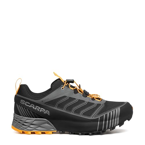 SCARPA Herren Ribelle Run 2 GTX Wasserdicht Gore-Tex Traillaufschuhe - Leichte Performance Trailläufer, Dunkelgrau/Saffran, 11.5-12 von Scarpa