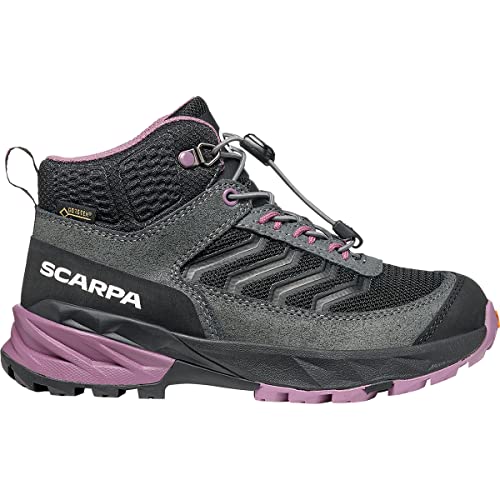 Scarpa Kids Rush Mid S Kid GTX Grau-Lila - Gore-Tex wasserdichte atmungsaktive Kinder Wanderschuhe, Größe EU 33 - Farb von Scarpa