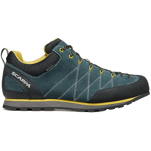Scarpa M Crux GTX Blau - Gore-Tex Robuster vielseitiger Herren Gore-Tex Zustiegsschuh, Größe EU 41.5 - Farbe Petrol - von Scarpa