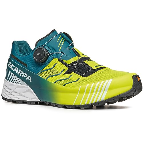 Scarpa M Ribelle Run Kalibra Ht Grün - Bequemer robuster Herren Trailrunning Schuh, Größe EU 46 - Farbe Lime Green - Dee von Scarpa