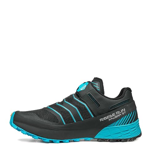 Scarpa M Ribelle Run Kalibra St Schwarz - Bequemer robuster Herren Trailrunning Schuh, Größe EU 42 - Farbe Black - Azure von Scarpa