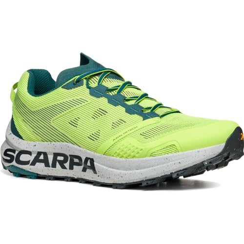Scarpa M Spin Planet Grün - Leistungsstarker dämpfender Herren Trailrunning Schuh, Größe EU 46 - Farbe Sunny Green - Pet von Scarpa
