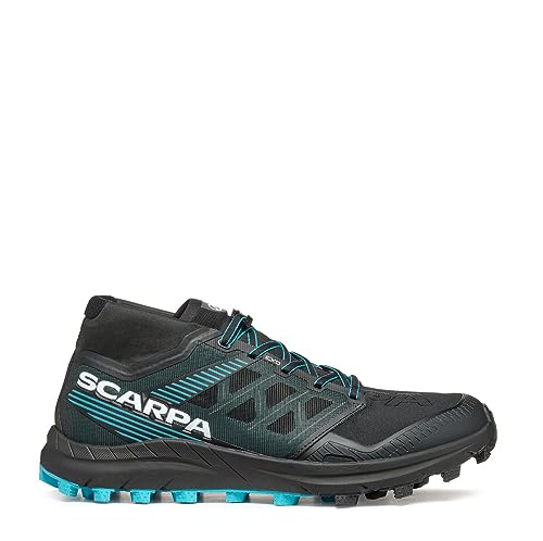 Scarpa M Spin St Schwarz - Atmungsaktiver Leichter Herren Trailrunning Schuh, Größe EU 44 - Farbe Black - Azure von Scarpa