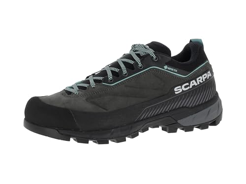 Scarpa Rapid XT GTX WMN wasserdichte Zustiegsschuhe Damen mit Wildleder Obermaterial und griffiger Vibramsohle | Wanderschuhe | Trekkingschuhe Shark EU 38 von Scarpa