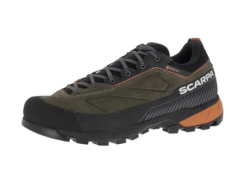 Scarpa Rapid XT GTX wasserdichte Zustiegsschuhe Herren mit Vibramsohle und Wildleder Obermaterial | Klettersteigschuhe | Wanderhalbschuhe Caribou - Rust orange EU 41,5 von Scarpa