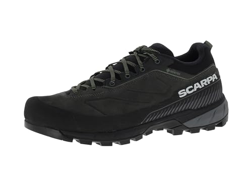 Scarpa Rapid XT wasserdichte GTX Herren mit Vibramsohle und Wildleder Obermaterial | Klettersteigschuhe | Wanderhalbschuhe Shark- Military EU 46,5 von Scarpa