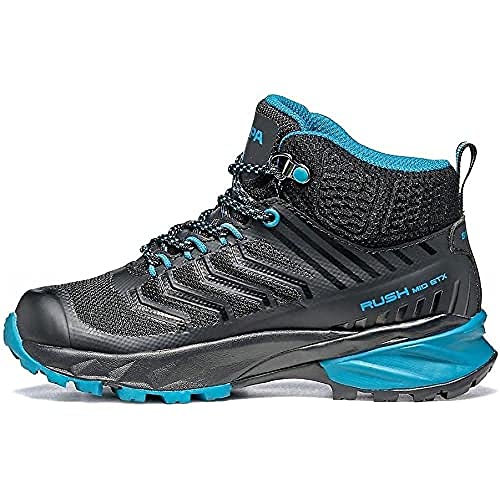 Scarpa Rush MID GTX Trailrunning-Schuhe für Kinder, Black-Ottanio Gore-tex Free-Dome Kid, 30 EU von Scarpa