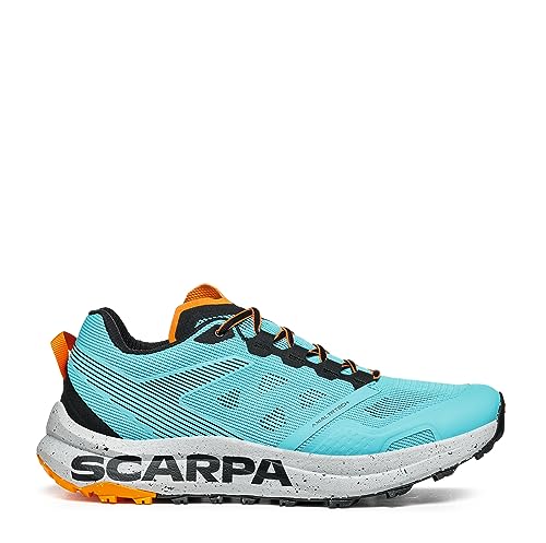 Scarpa M Spin Planet Blau - Leistungsstarker dämpfender Herren Trailrunning Schuh, Größe EU 47 - Farbe Azure - Black von Scarpa