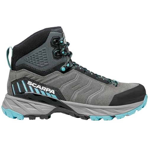 Scarpa W Rush TRK GTX Grau - Gore-Tex Leichter agiler Damen Gore-Tex Wanderschuh, Größe EU 42 - Farbe Midgray - Aqua von Scarpa