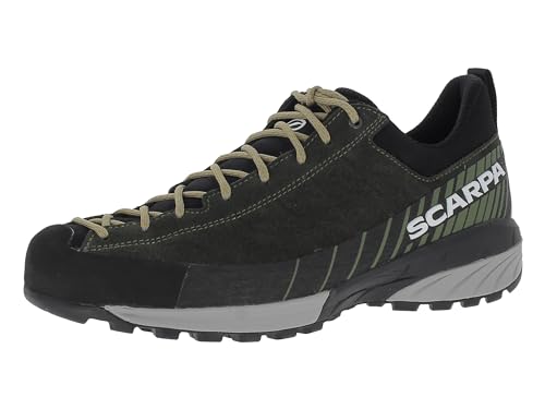 Scarpa Zustiegsschuhe Mescallito atmungsaktive und leicht Herren Klettersteigschuhe mit Wildleder Obermaterial und griffiger Laufsohle | Wanderschuhe Thyme Green/Forest EU 45 von Scarpa