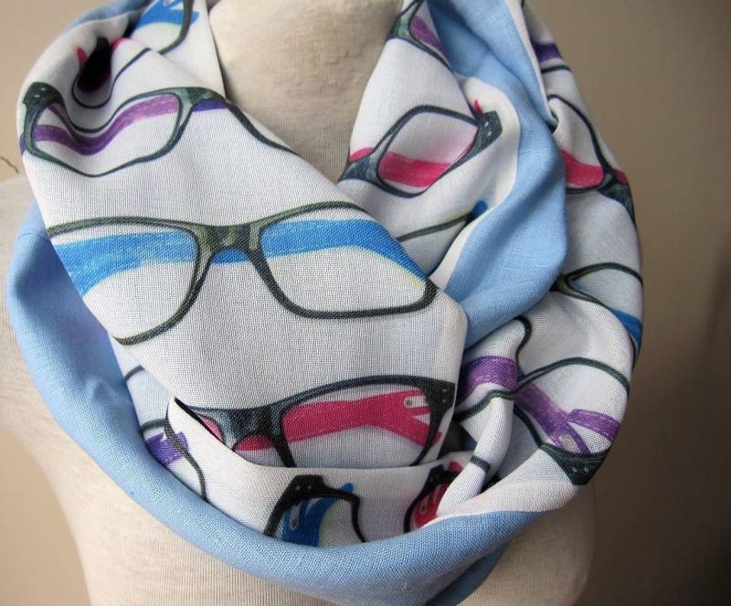 Brillenschal, Brillen-Printschal Brillengemusterte Optiker Schals Mann Frau Mode Brille Printschal Nerd-Geek-Geeky von Scarves2012