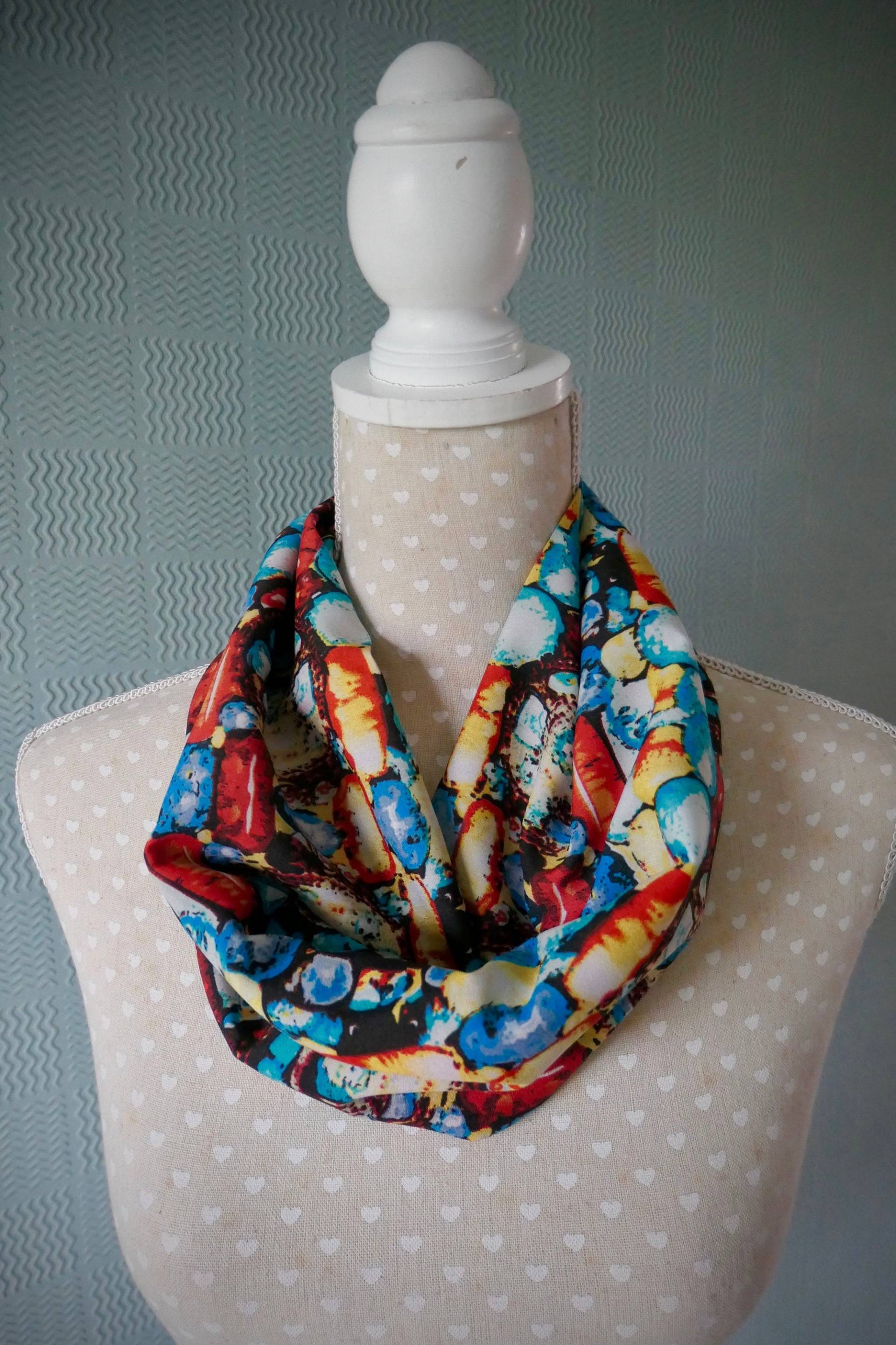 Chiffon Schlauchschal, Sommer Schlauchschal Mit Abstraktem Muster von Scarvestorock