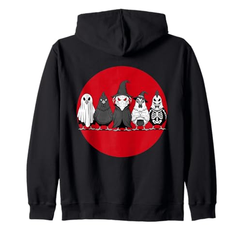 Gruselig Lustiges Halloween Huhn Kostüm Männer Frauen Kapuzenjacke Gruselig Lustiges Halloween Huhn Kostüm Männer Frauen Kapuzenjacke von Scary Chicken